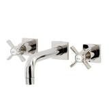 Millennium Double-Handle 3-Hole Wall Mount Bathroom Faucet