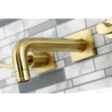 NuWave Two-Handle 3-Hole Wall Mount Bathroom Faucet