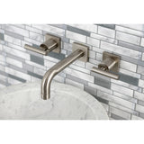 Manhattan Two-Handle 3-Hole Wall Mount Bathroom Faucet