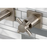 Concord Double-Handle 3-Hole Wall Mount Bathroom Faucet