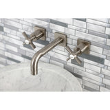 Millennium Double-Handle 3-Hole Wall Mount Bathroom Faucet