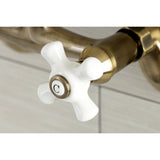 Kingston Two-Handle 2-Hole Wall Mount Bar Faucet