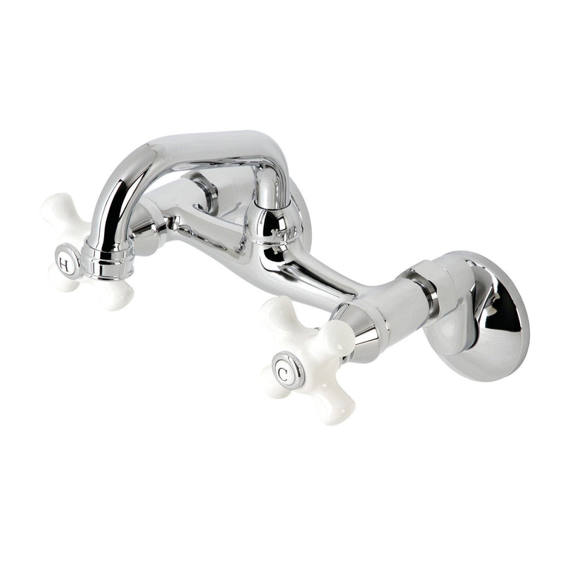 Kingston Two-Handle 2-Hole Wall Mount Bar Faucet