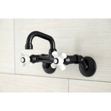 Kingston Two-Handle 2-Hole Wall Mount Bar Faucet