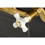 Kingston Two-Handle 2-Hole Wall Mount Bar Faucet