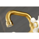 Kingston Two-Handle 2-Hole Wall Mount Bar Faucet