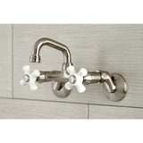 Kingston Two-Handle 2-Hole Wall Mount Bar Faucet