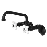 Kingston Double-Handle 2-Hole Wall-Mount Bridge Kitchen Faucet