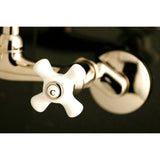 Kingston Double-Handle 2-Hole Wall-Mount Bridge Kitchen Faucet