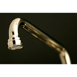 Kingston Double-Handle 2-Hole Wall-Mount Bridge Kitchen Faucet