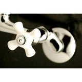 Kingston Double-Handle 2-Hole Wall-Mount Bridge Kitchen Faucet