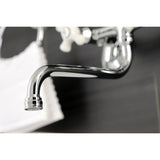 Kingston Double-Handle 2-Hole Wall Mount Bathroom Faucet