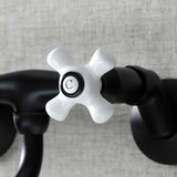 Kingston Double-Handle 2-Hole Wall Mount Bathroom Faucet