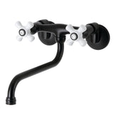 Kingston Double-Handle 2-Hole Wall Mount Bathroom Faucet