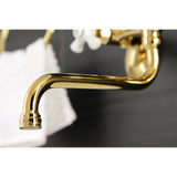 Kingston Two-Handle 2-Hole Wall Mount Bathroom Faucet