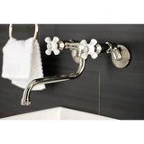 Kingston Double-Handle 2-Hole Wall Mount Bathroom Faucet
