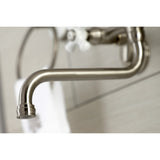 Kingston Double-Handle 2-Hole Wall Mount Bathroom Faucet