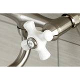 Kingston Double-Handle 2-Hole Wall Mount Bathroom Faucet