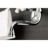 Kingston Double-Handle 2-Hole Wall Mount Bathroom Faucet