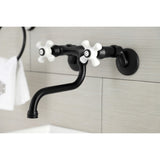 Kingston Double-Handle 2-Hole Wall Mount Bathroom Faucet