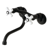 Kingston Double-Handle 2-Hole Wall Mount Bathroom Faucet