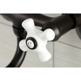 Kingston Double-Handle 2-Hole Wall Mount Bathroom Faucet