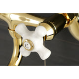 Kingston Double-Handle 2-Hole Wall Mount Bathroom Faucet