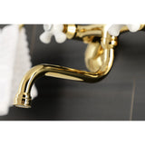 Kingston Double-Handle 2-Hole Wall Mount Bathroom Faucet