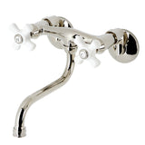 Kingston Double-Handle 2-Hole Wall Mount Bathroom Faucet