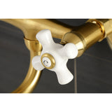 Kingston Double-Handle 2-Hole Wall Mount Bathroom Faucet
