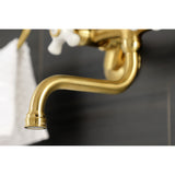 Kingston Double-Handle 2-Hole Wall Mount Bathroom Faucet