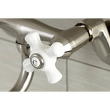 Kingston Double-Handle 2-Hole Wall Mount Bathroom Faucet
