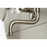 Kingston Double-Handle 2-Hole Wall Mount Bathroom Faucet