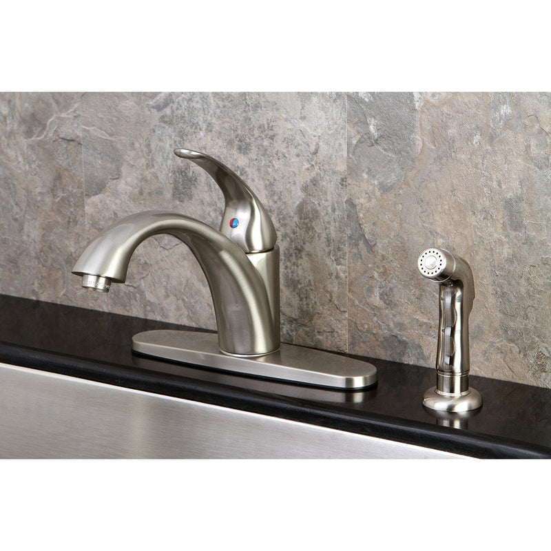 Vintage Single-Handle 2-or-4 Hole Deck Mount Kitchen Faucet with Side Sprayer