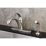Vintage Single-Handle 2-or-4 Hole Deck Mount Kitchen Faucet with Plastic Sprayer
