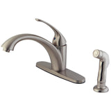 Vintage Single-Handle 2-or-4 Hole Deck Mount Kitchen Faucet with Plastic Sprayer