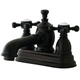 English Country Double-Handle 3-Hole Deck Mount 4-Inch Centerset Bathroom Faucet with Brass Pop-Up
