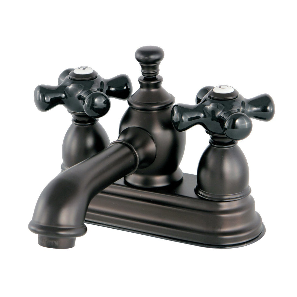 Duchess Two-Handle 3-Hole Deck Mount 4" Centerset Bathroom Faucet with Brass Pop-Up