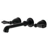 English Country Two-Handle 3-Hole Wall Mount Roman Tub Faucet