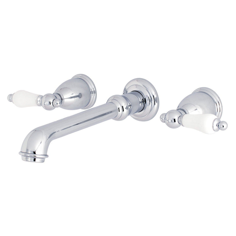 English Vintage Two-Handle 3-Hole Wall Mount Roman Tub Faucet
