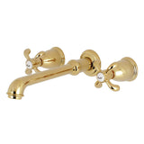 French Country Two-Handle 3-Hole Wall Mount Roman Tub Faucet