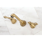 English Country Two-Handle 3-Hole Wall Mount Roman Tub Faucet