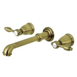 Tudor Two-Handle 3-Hole Wall Mount Roman Tub Faucet