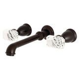 Krystal Onyx Two-Handle 3-Hole Wall Mount Roman Tub Faucet