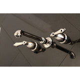 English Country Two-Handle 3-Hole Wall Mount Roman Tub Faucet