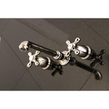 English Country Two-Handle 3-Hole Wall Mount Roman Tub Faucet