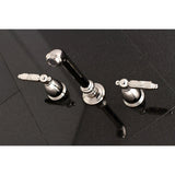 Georgian Two-Handle 3-Hole Wall Mount Roman Tub Faucet