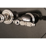 Georgian Two-Handle 3-Hole Wall Mount Roman Tub Faucet