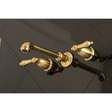 English Country Two-Handle 3-Hole Wall Mount Roman Tub Faucet