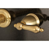 English Country Two-Handle 3-Hole Wall Mount Roman Tub Faucet